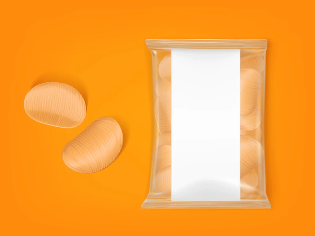 Embalagem transparente para salgadinhos com lacre, ideal para preservar a qualidade dos snacks e conquistar consumidores com estratégias eficientes de embalagem.